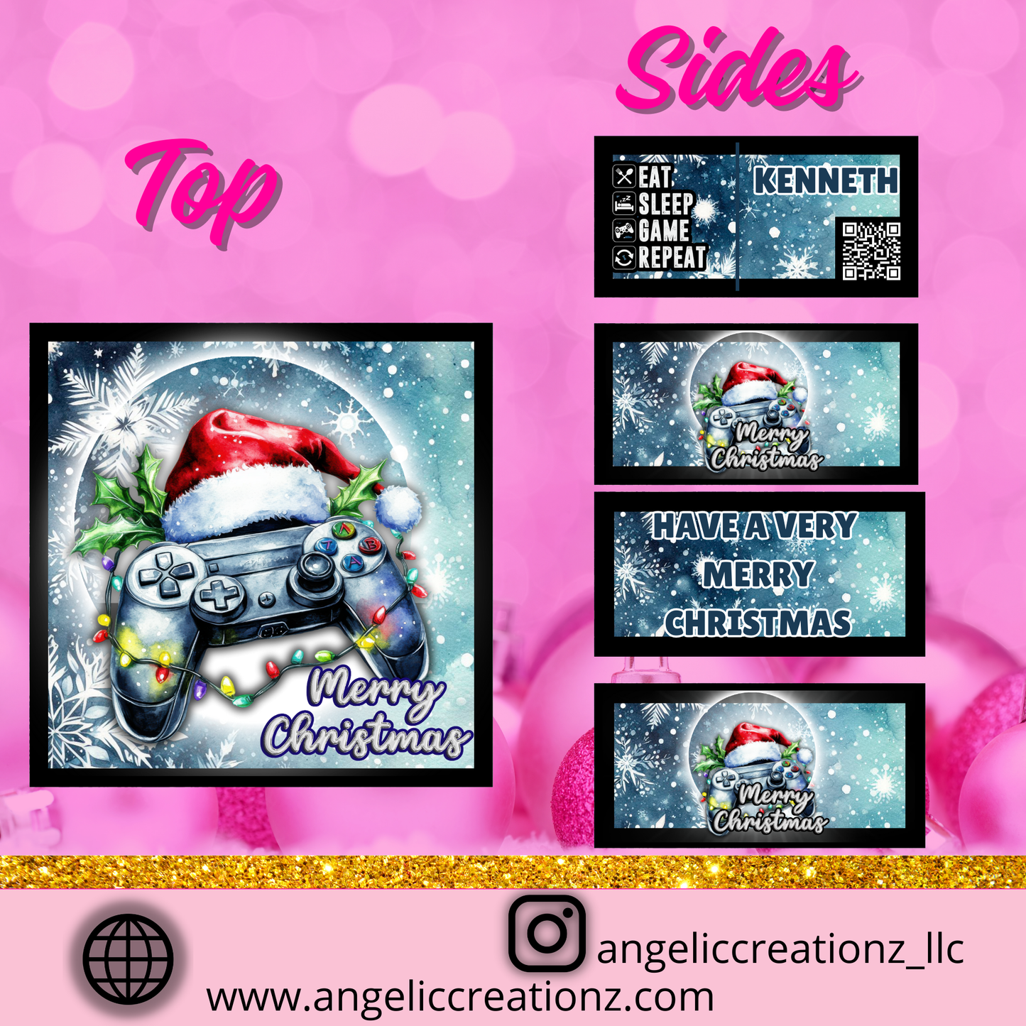 Boy Gamer box template (DIGITAL FILE ONLY)